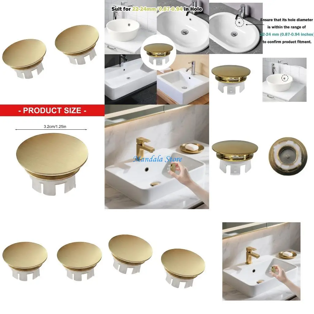 U2JC 2Pcs Replacement Sink Hole Cover Trim Rings Cap Double Layer Round Overflow Plug
U2JC 2Pcs Replacement Sink Hole Cover Trim Rings Cap Double Layer Round Overflow Plug