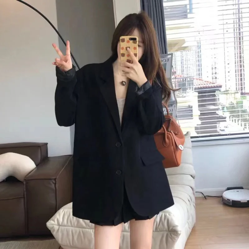 Long Blazers Woman Korean Style Classic Lapel Double-Breasted Slim Fit Spring Autumn Elegant Workwear Coat Outerwear Trendy Ol
Long Blazers Woman Korean Style Classic Lapel Double-Breasted Slim Fit Spring Autumn Elegant Workwear Coat Outerwear Trendy Ol