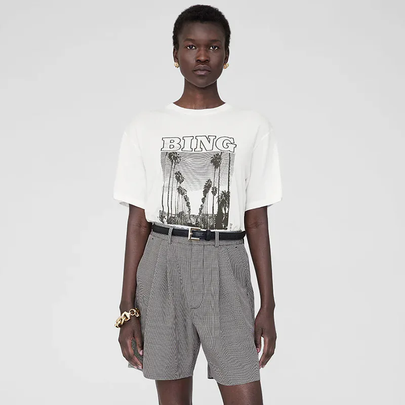 Summer New North American Niche AB Letter Sunset Coconut Tree Print Cotton White Women's Short-sleeved T-shirt
Summer New North American Niche AB Letter Sunset Coconut Tree Print Cotton White Women's Short-sleeved T-shirt