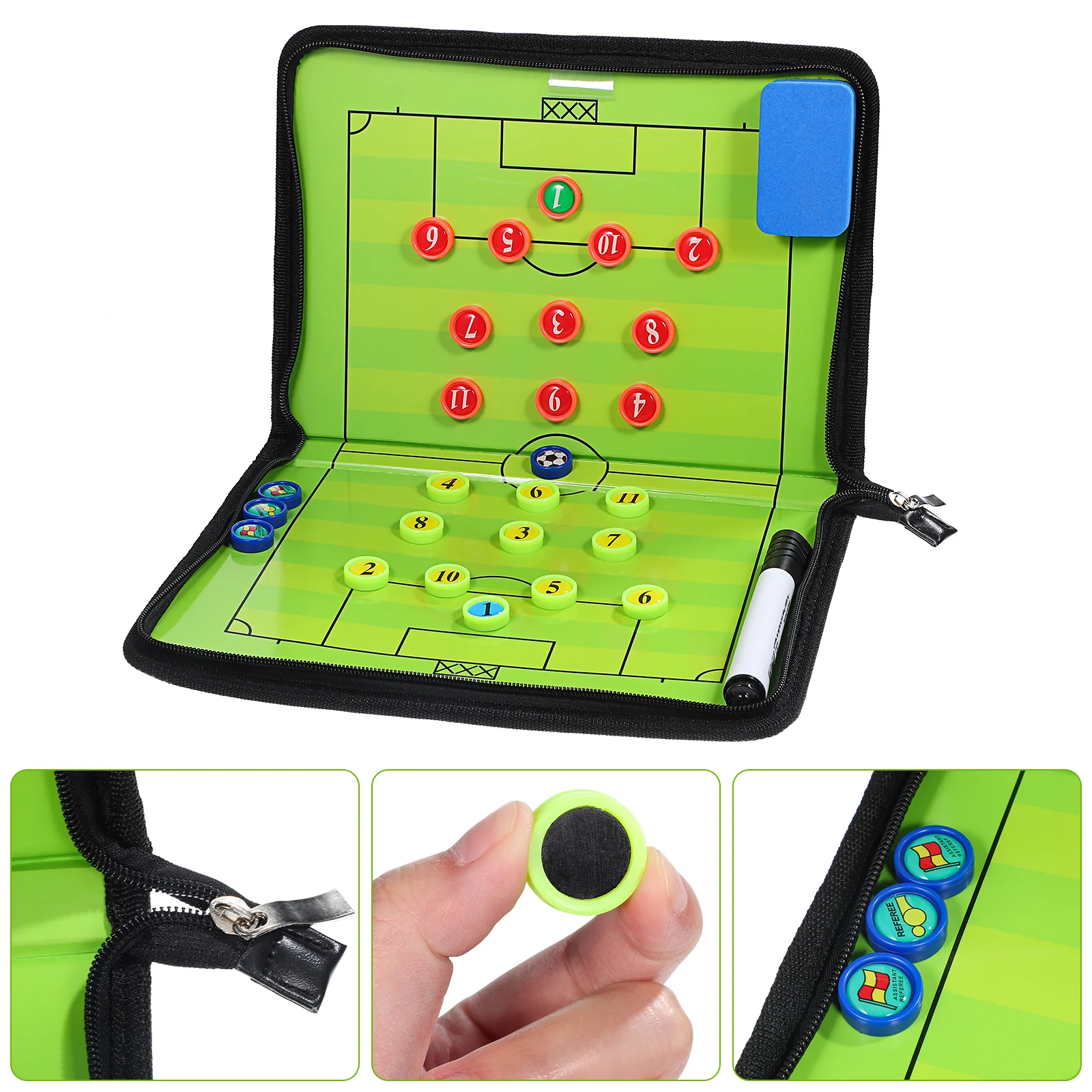 1pcs Football Tactical Board Magnetic Soccer Training Board Dry Erase Clipboard Portable Match Planning Kit Soccer Coaching
1pcs Football Tactical Board Magnetic Soccer Training Board Dry Erase Clipboard Portable Match Planning Kit Soccer Coaching