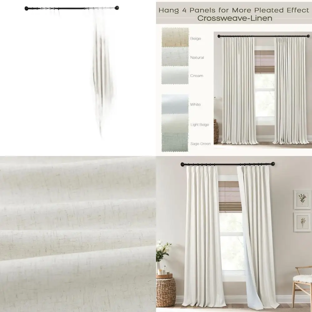Unique 94 Crossweave Linen Blackout Curtains - 2 Panel Set for Bedrooms and Living Rooms
Unique 94 Crossweave Linen Blackout Curtains - 2 Panel Set for Bedrooms and Living Rooms