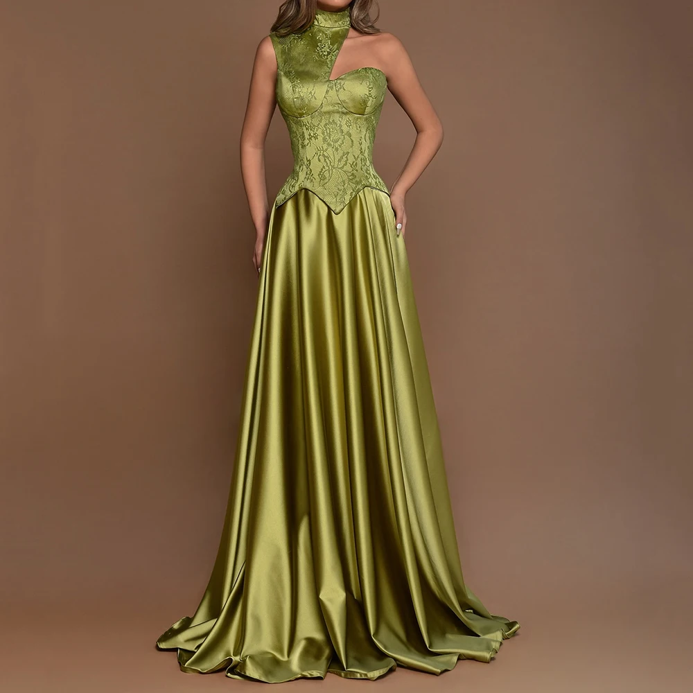 Customized A-line Evening Dresses Floor-length High-neck Full Sleeve Prom Gown Fashion Flowers Simple Draped Backless Party Gown
Customized A-line Evening Dresses Floor-length High-neck Full Sleeve Prom Gown Fashion Flowers Simple Draped Backless Party Gown