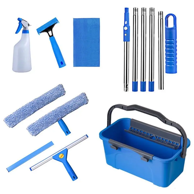 BAAR-Professional Glass Cleaner Window Cleaning Kit With Long Handle Window Squeegee Microfiber Scrubber And Bucket
BAAR-Professional Glass Cleaner Window Cleaning Kit With Long Handle Window Squeegee Microfiber Scrubber And Bucket