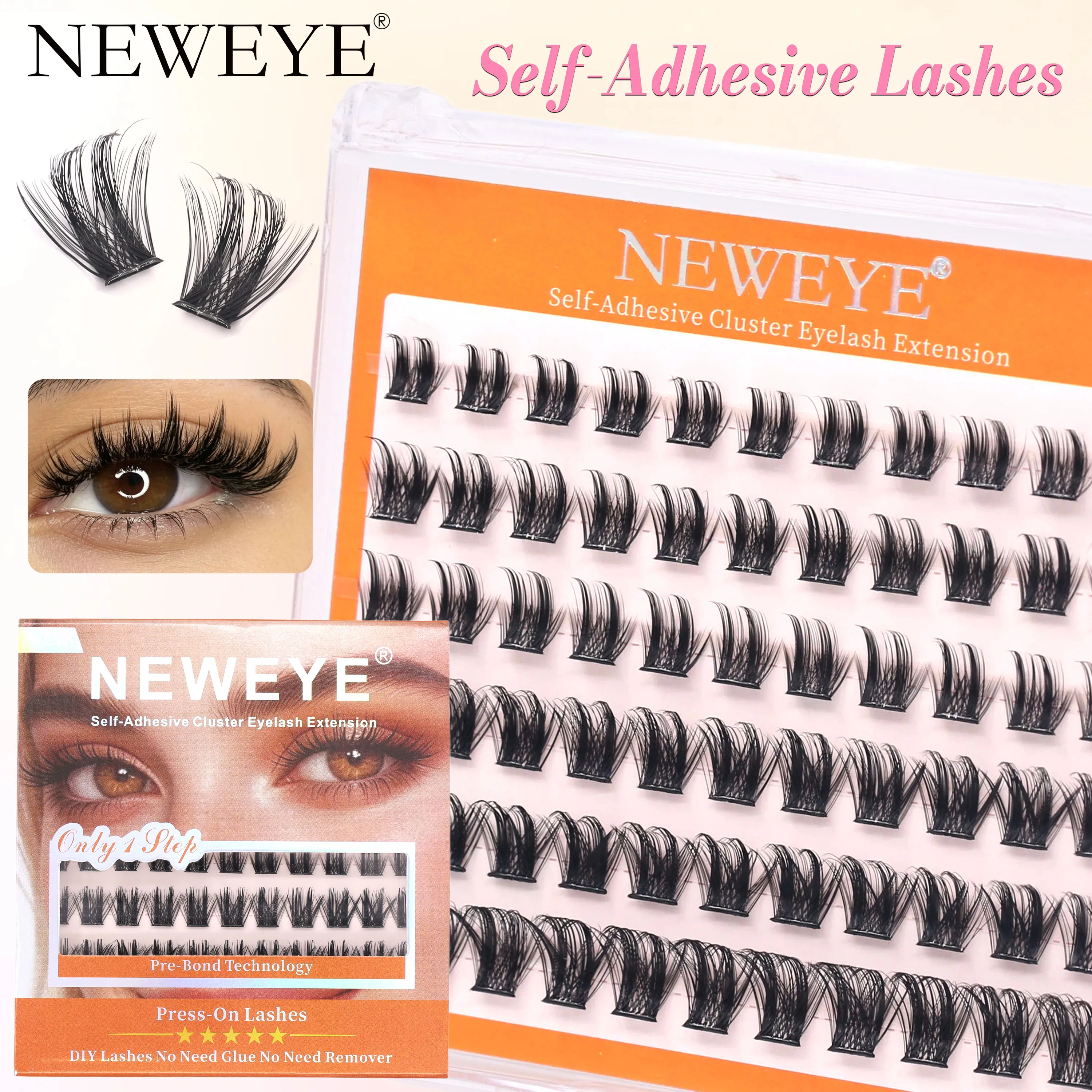 66 Clusters New Packing Press On DIY Self Adhesive Thick And Long Style Eyelash Extension Beginner-friendly Long Lasting Reuse
66 Clusters New Packing Press On DIY Self Adhesive Thick And Long Style Eyelash Extension Beginner-friendly Long Lasting Reuse