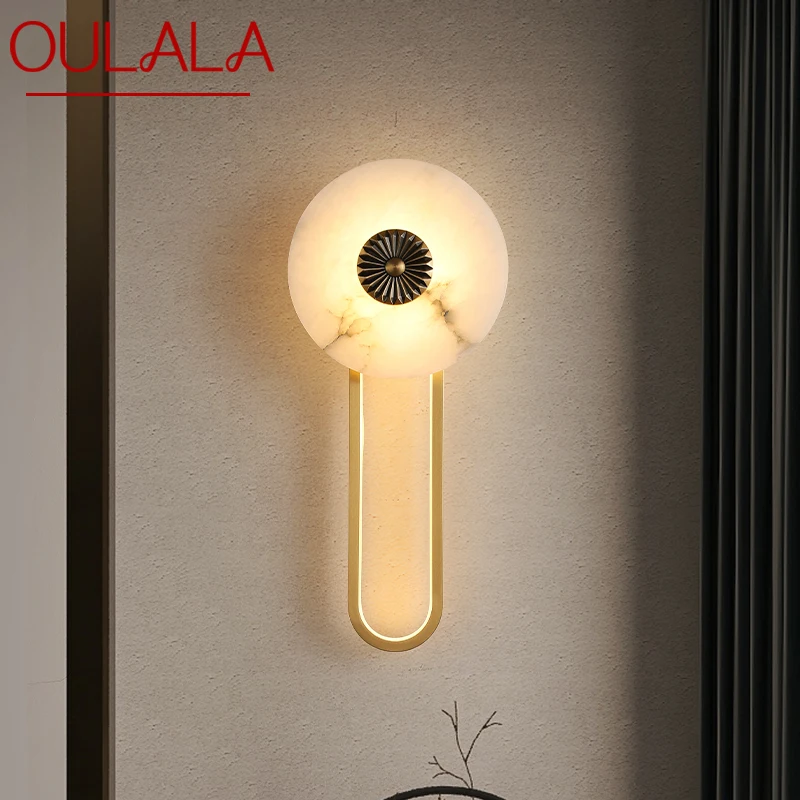 OULALA Brass Wall Lamp LED Modern Luxury Marble Sconce Light Interior Decoration Household Bedroom Bedside Living Room Corridor
OULALA Brass Wall Lamp LED Modern Luxury Marble Sconce Light Interior Decoration Household Bedroom Bedside Living Room Corridor