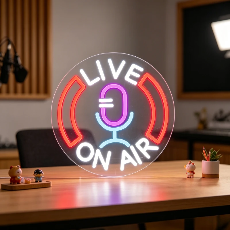 Live On Air Neon Sign LED Night Light USB Studio Broadcast Decor Lamp for Home Office Game Room Gifts for Podcaster Streamer
Live On Air Neon Sign LED Night Light USB Studio Broadcast Decor Lamp for Home Office Game Room Gifts for Podcaster Streamer