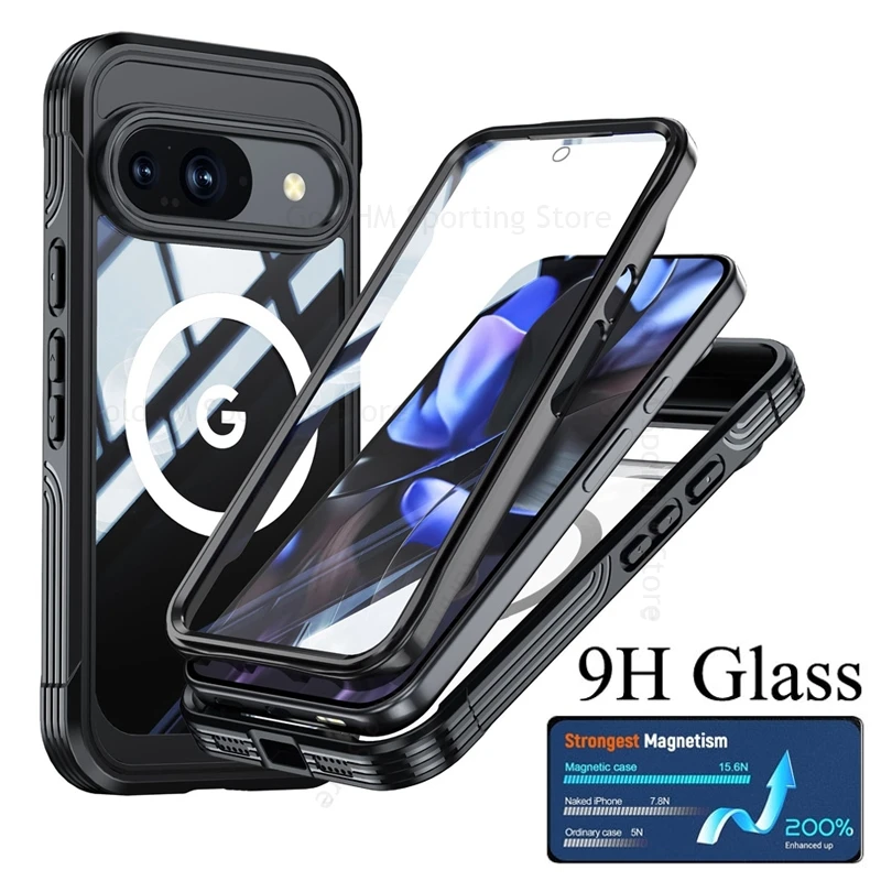 For Google Pixel 10 Pro XL 3 in 1 Hybrid 9H Glass Armor Shockproof Case Pixel 9A 8 9 Pro XL Magnetic Heavy Duty Protection Cover
For Google Pixel 10 Pro XL 3 in 1 Hybrid 9H Glass Armor Shockproof Case Pixel 9A 8 9 Pro XL Magnetic Heavy Duty Protection Cover