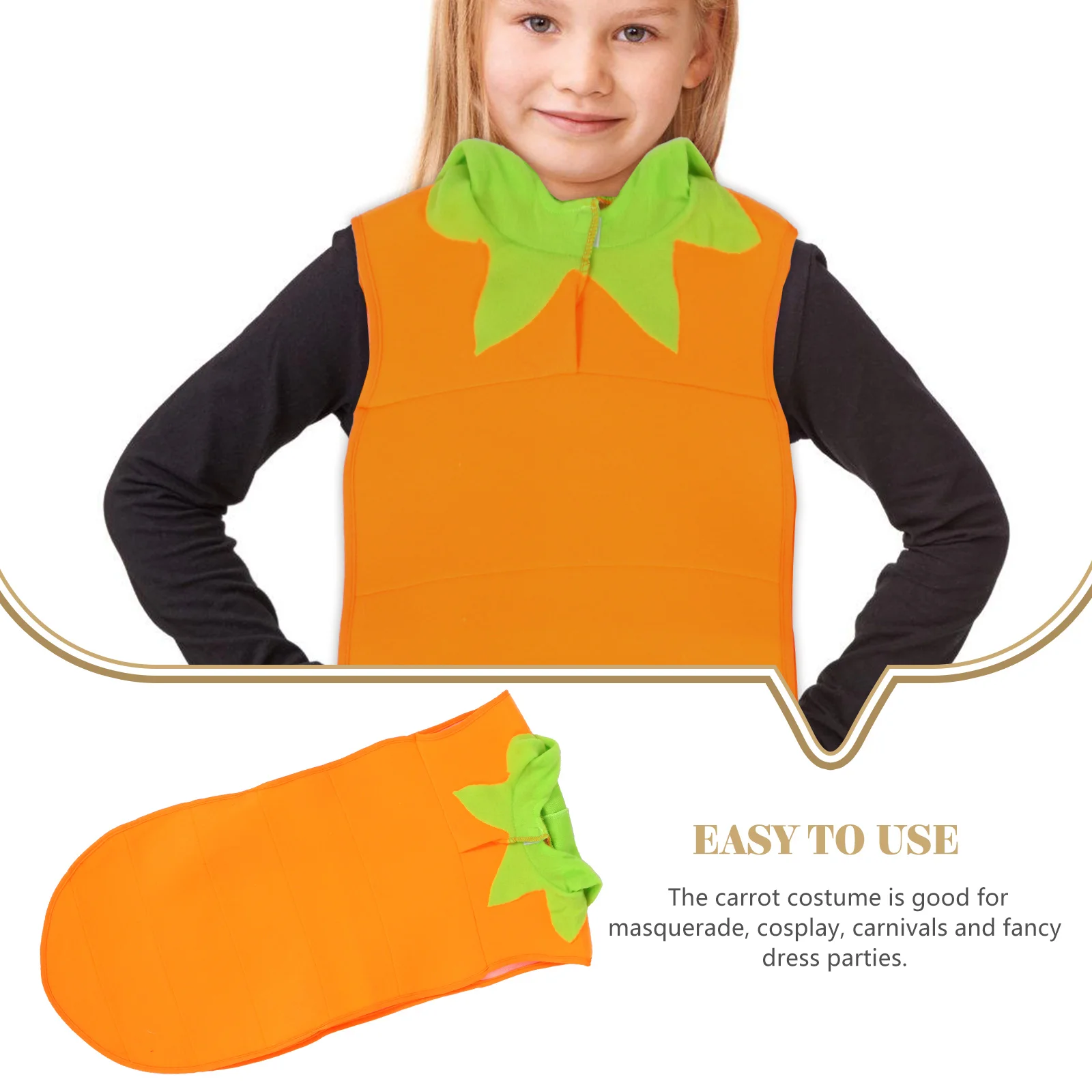 Carrot Styling Kids Carrot Costume Cosplay Costumes Vegetable Themed Prop Stage Performance Wear Comfortable Simple Design
Carrot Styling Kids Carrot Costume Cosplay Costumes Vegetable Themed Prop Stage Performance Wear Comfortable Simple Design