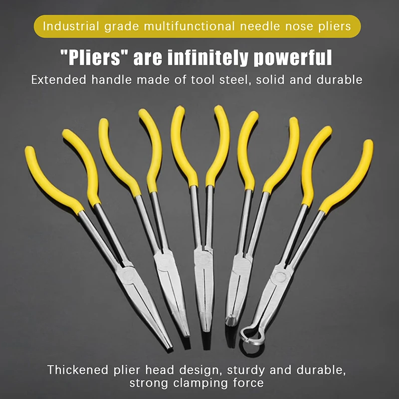 11 Inch O-Shaped Pliers Long Reach Spark Plug Multi-functional Secure Ring Nose Design Non-Slip Handles Engine Hand Tool
11 Inch O-Shaped Pliers Long Reach Spark Plug Multi-functional Secure Ring Nose Design Non-Slip Handles Engine Hand Tool