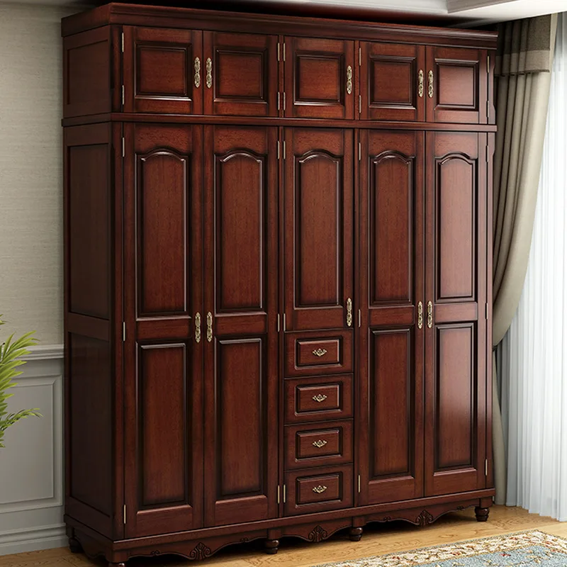 American Style Modern Solid Wood Slab Door Wardrobe with 2 Drawers Freestanding Bedroom Furniture
American Style Modern Solid Wood Slab Door Wardrobe with 2 Drawers Freestanding Bedroom Furniture