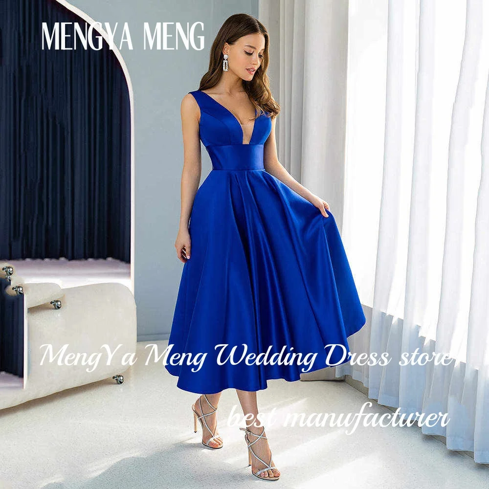 Customized V Neck Sleeveless Satin Party Dresses Short A Line Tea Length Pleated Slim Waist Formal Evening Dress
Customized V Neck Sleeveless Satin Party Dresses Short A Line Tea Length Pleated Slim Waist Formal Evening Dress