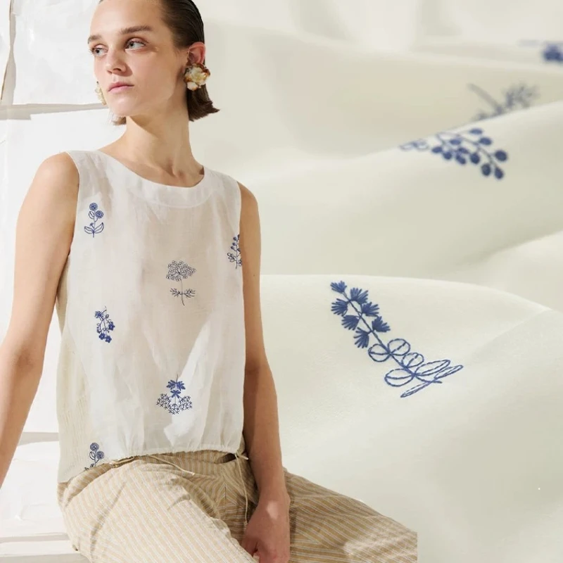 L100XW144CM Botanical Floral Embroidery High End Comfortable Breathable Spring Summer Dress Shirt DIY Sewing Accessories
L100XW144CM Botanical Floral Embroidery High End Comfortable Breathable Spring Summer Dress Shirt DIY Sewing Accessories