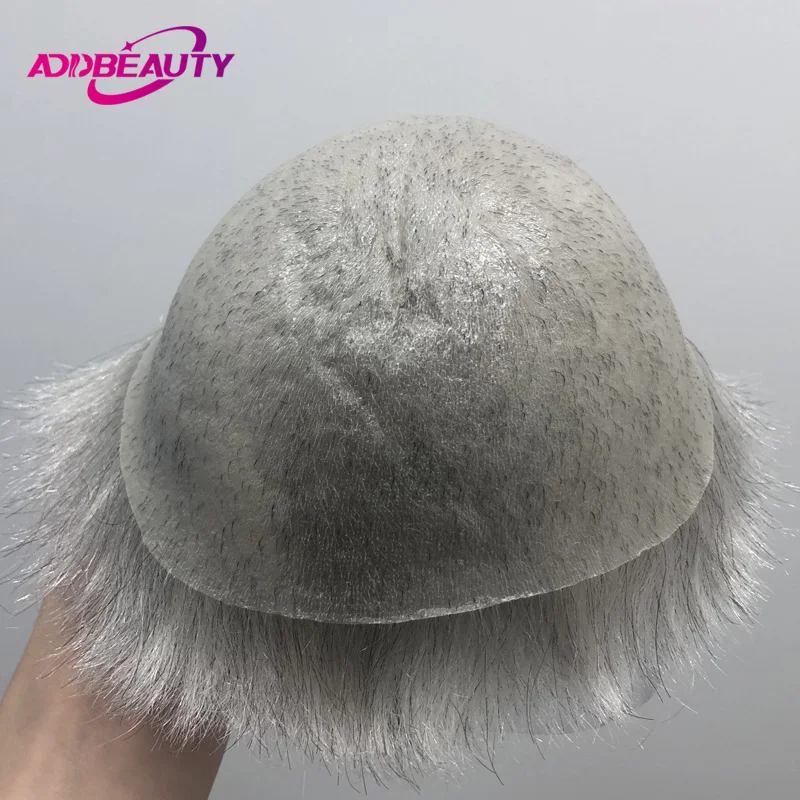 New Men Toupee With Knots Full PU 0.12-0.14cm Human Hair Wig Indian Human Hair System Men's Wig Hairpiece Natual Grey Hair Wigs
New Men Toupee With Knots Full PU 0.12-0.14cm Human Hair Wig Indian Human Hair System Men's Wig Hairpiece Natual Grey Hair Wigs