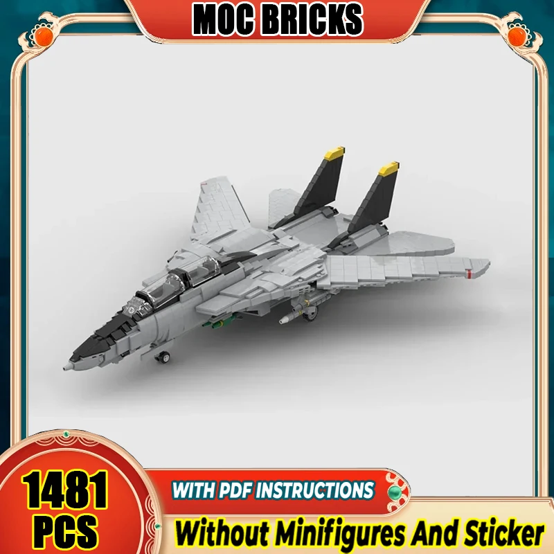 Military Aircraft Model Moc Building Bricks F-14 Tomcat Fighter Technology Modular Blocks Gifts Christmas Toys DIY Sets Assembly
Military Aircraft Model Moc Building Bricks F-14 Tomcat Fighter Technology Modular Blocks Gifts Christmas Toys DIY Sets Assembly