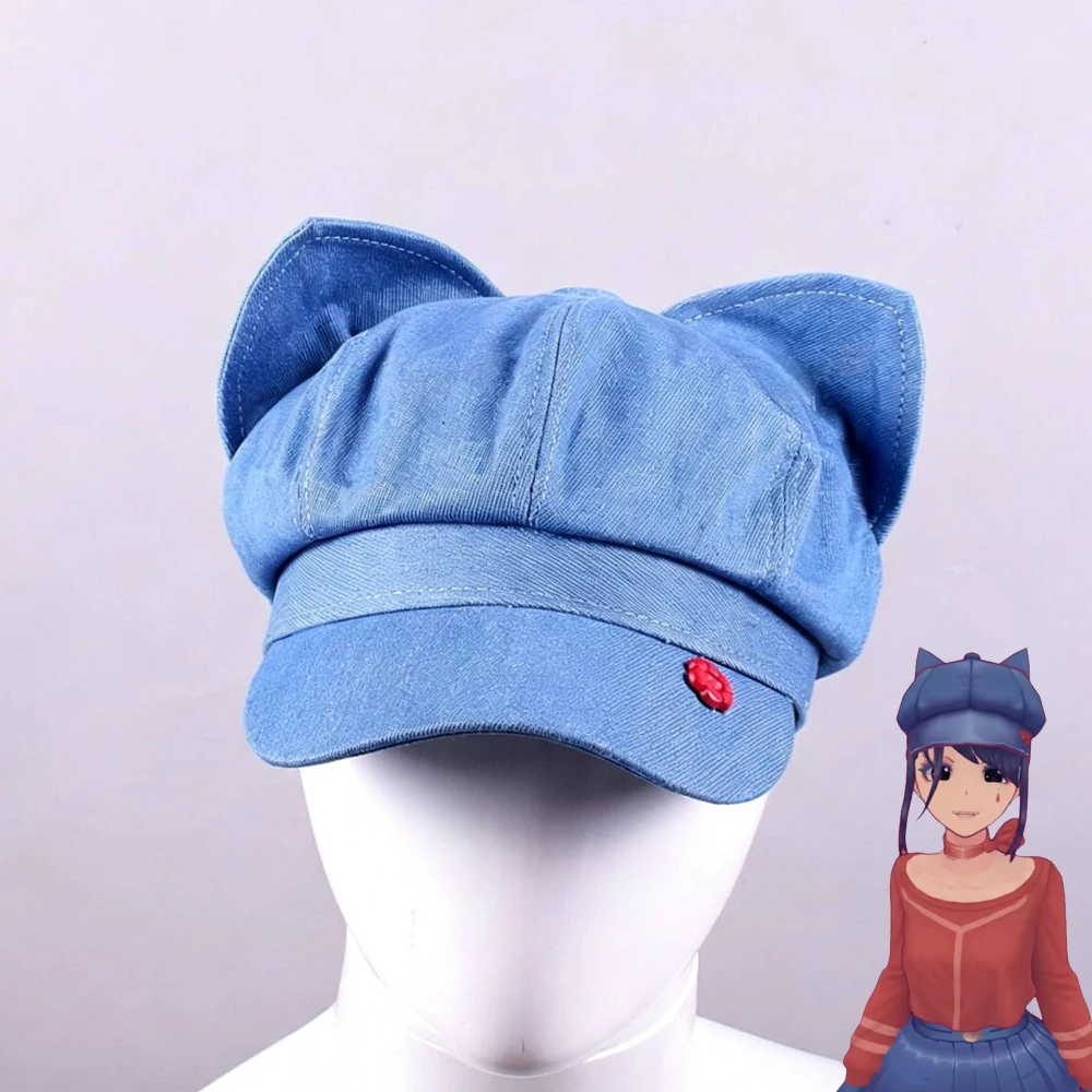 Game MiSide Mita Cosplay Cap Cat Ear Beret Flower Decoration Cowboy Blue Hat Unisex Solid Color Hats Party Accessory Prop
Game MiSide Mita Cosplay Cap Cat Ear Beret Flower Decoration Cowboy Blue Hat Unisex Solid Color Hats Party Accessory Prop