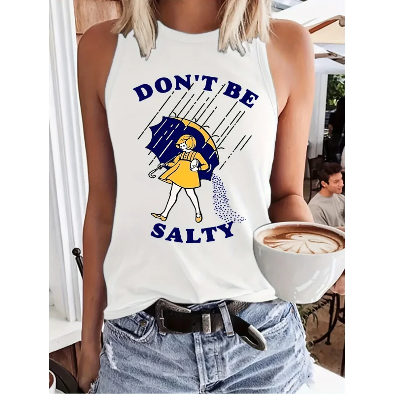 Women'S Casual Crew Neck Top with Cartoon Graphic Print, Sleeveless Knit Fabric Vest
Women'S Casual Crew Neck Top with Cartoon Graphic Print, Sleeveless Knit Fabric Vest
