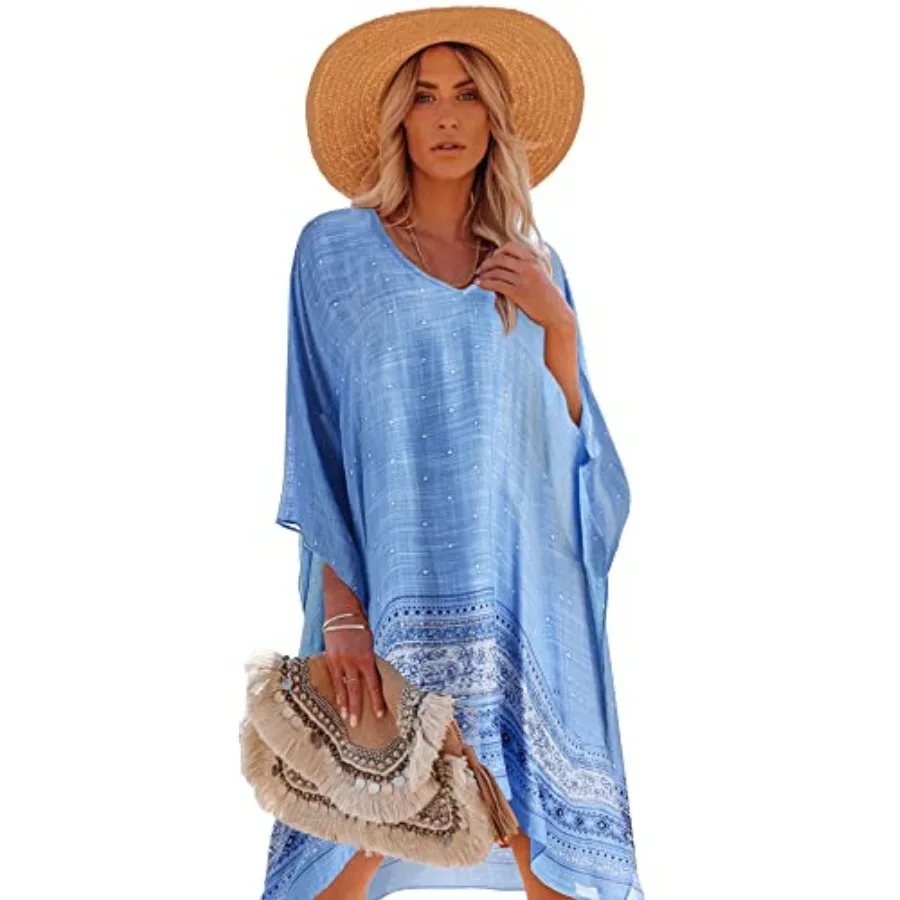 Moss Womn's Swimsuit Covr up Bach Kaftan for Bathing Suit with Floral Pattrn
Moss Womn's Swimsuit Covr up Bach Kaftan for Bathing Suit with Floral Pattrn
