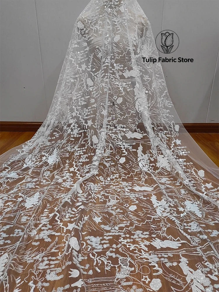 New Soft Lace Mesh with Embroidery Beaded Sequin Irregular Design Trim for Wedding Veils Bridal Evening Dress Accessories
New Soft Lace Mesh with Embroidery Beaded Sequin Irregular Design Trim for Wedding Veils Bridal Evening Dress Accessories