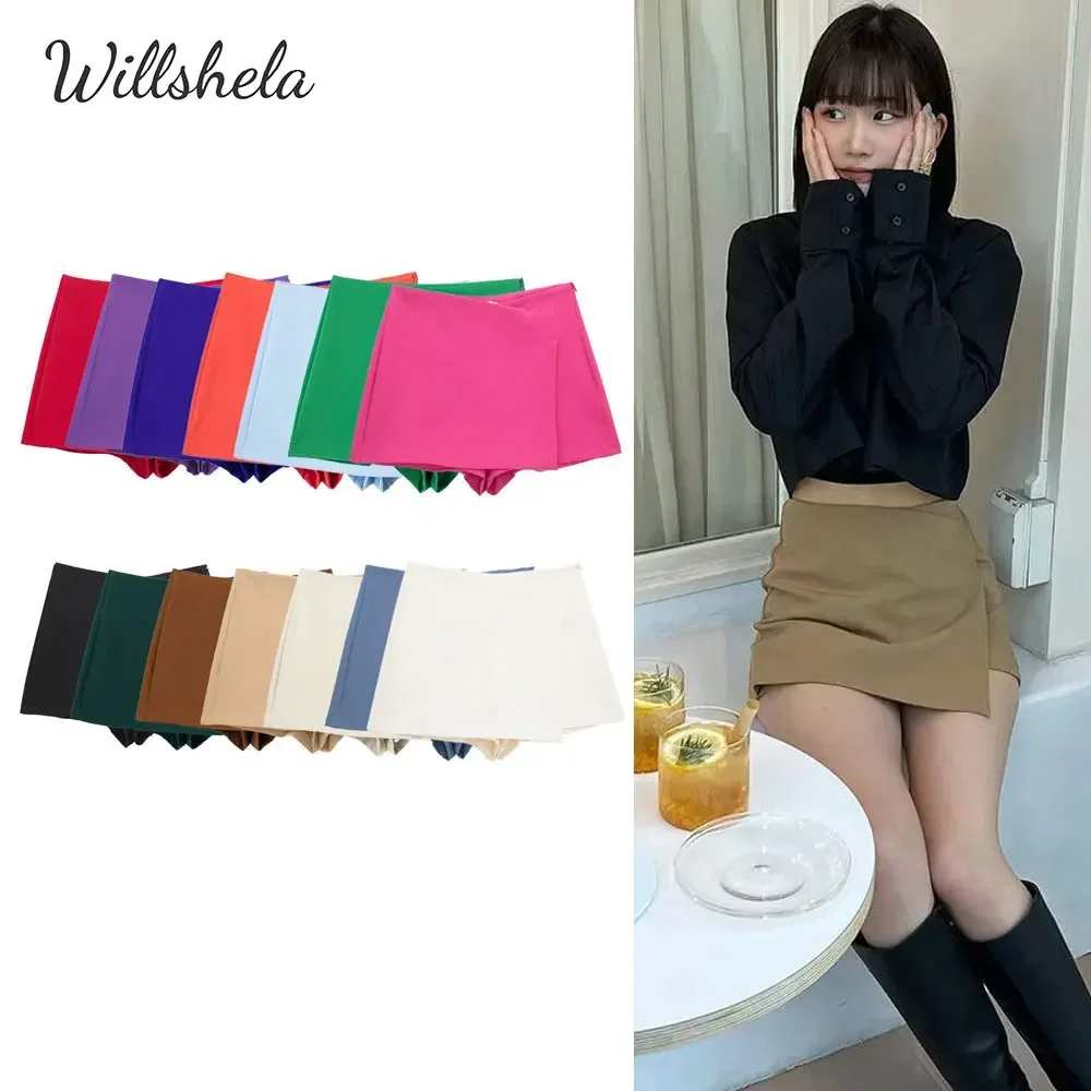 Willshela Women Fashion Y2K Plain Asymmetric Skirt Style Shorts High Waist Female Chic Lady Casual Basic Mujer Skorts Culottes
Willshela Women Fashion Y2K Plain Asymmetric Skirt Style Shorts High Waist Female Chic Lady Casual Basic Mujer Skorts Culottes