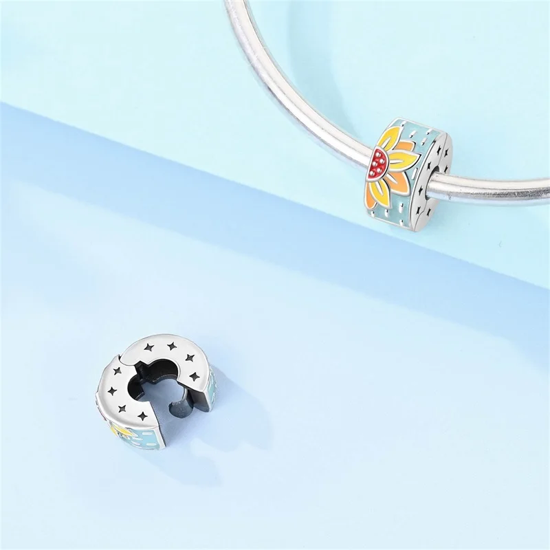 New 925 Sterling Silver Sunflower Clasp Charms Beads Fit 3mm Classic Bracelet DIY Women Birthday Anniversary Jewelry Gifts
New 925 Sterling Silver Sunflower Clasp Charms Beads Fit 3mm Classic Bracelet DIY Women Birthday Anniversary Jewelry Gifts