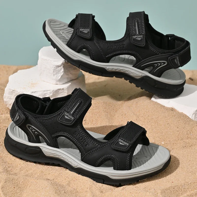 Vintage Style Mens Sandals Genuine Leather Sandals Men Outdoor Summer Casual Flats Lightweight Fashion Men Sneakers Beach Shoes
Vintage Style Mens Sandals Genuine Leather Sandals Men Outdoor Summer Casual Flats Lightweight Fashion Men Sneakers Beach Shoes