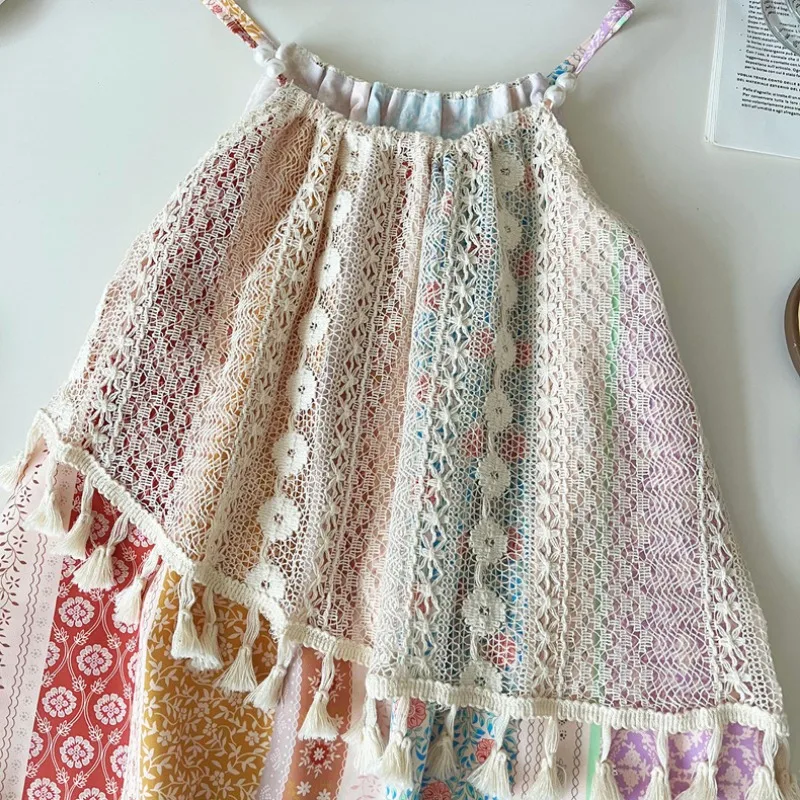 Strap Dress for Girls Summer 2025 New Fashionable Children's Open Back Skirt Sleeveless Tassel Dress Trendy
Strap Dress for Girls Summer 2025 New Fashionable Children's Open Back Skirt Sleeveless Tassel Dress Trendy