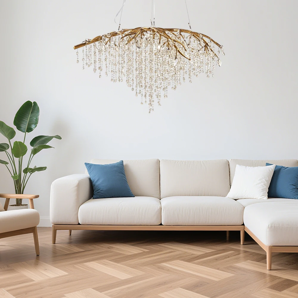 Modern Luxury Crystal Chandelier For Living Dining Room Kitchen Table Hall Gold Silver Tree Branch Iron Ceiling Pendant Lamp
Modern Luxury Crystal Chandelier For Living Dining Room Kitchen Table Hall Gold Silver Tree Branch Iron Ceiling Pendant Lamp