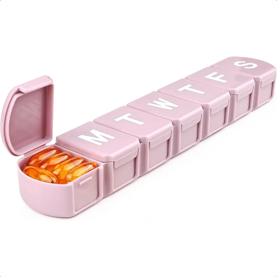 MOLN HYMY XL Weekly Pill Box Organizer 7 Day 1 Week Jumbo Pill Dispenser Case One Time a Day Daily Med Container to Hold Vitami
MOLN HYMY XL Weekly Pill Box Organizer 7 Day 1 Week Jumbo Pill Dispenser Case One Time a Day Daily Med Container to Hold Vitami