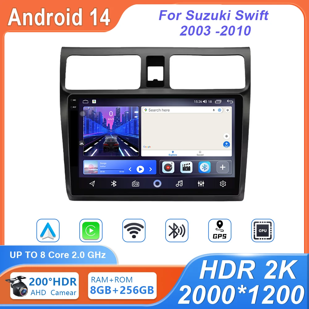 10Inch Screen Android 14 For Suzuki Swift 2003 -2010 Wireless CarPlay Android Auto Car Radio Multimedia Player GPS 4G WIFI BT
10Inch Screen Android 14 For Suzuki Swift 2003 -2010 Wireless CarPlay Android Auto Car Radio Multimedia Player GPS 4G WIFI BT