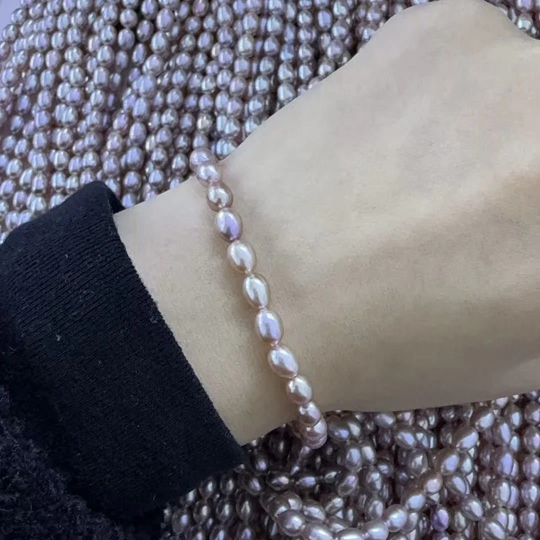 Spring Summer DIY Accessories Natural Freshwater Pearl 5-6mm Purple Rice Pearl For Jewelry Making DIY Pendant Earrings Necklace
Spring Summer DIY Accessories Natural Freshwater Pearl 5-6mm Purple Rice Pearl For Jewelry Making DIY Pendant Earrings Necklace