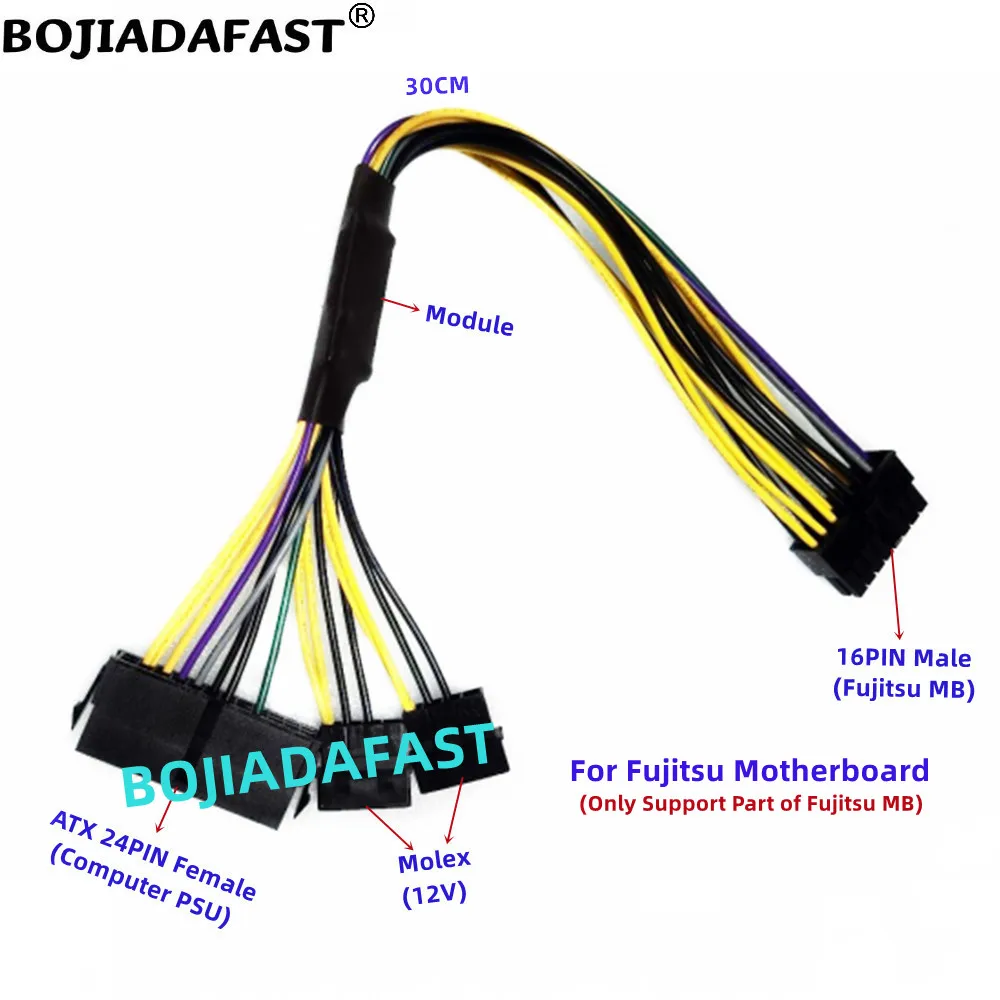 ATX 24Pin & 2 * Molex To 16Pin Male Motherboard Adapter Power Cable 30CM For Fujitsu Celcius W570N Esprimo D756 D956 E920 P520
ATX 24Pin & 2 * Molex To 16Pin Male Motherboard Adapter Power Cable 30CM For Fujitsu Celcius W570N Esprimo D756 D956 E920 P520