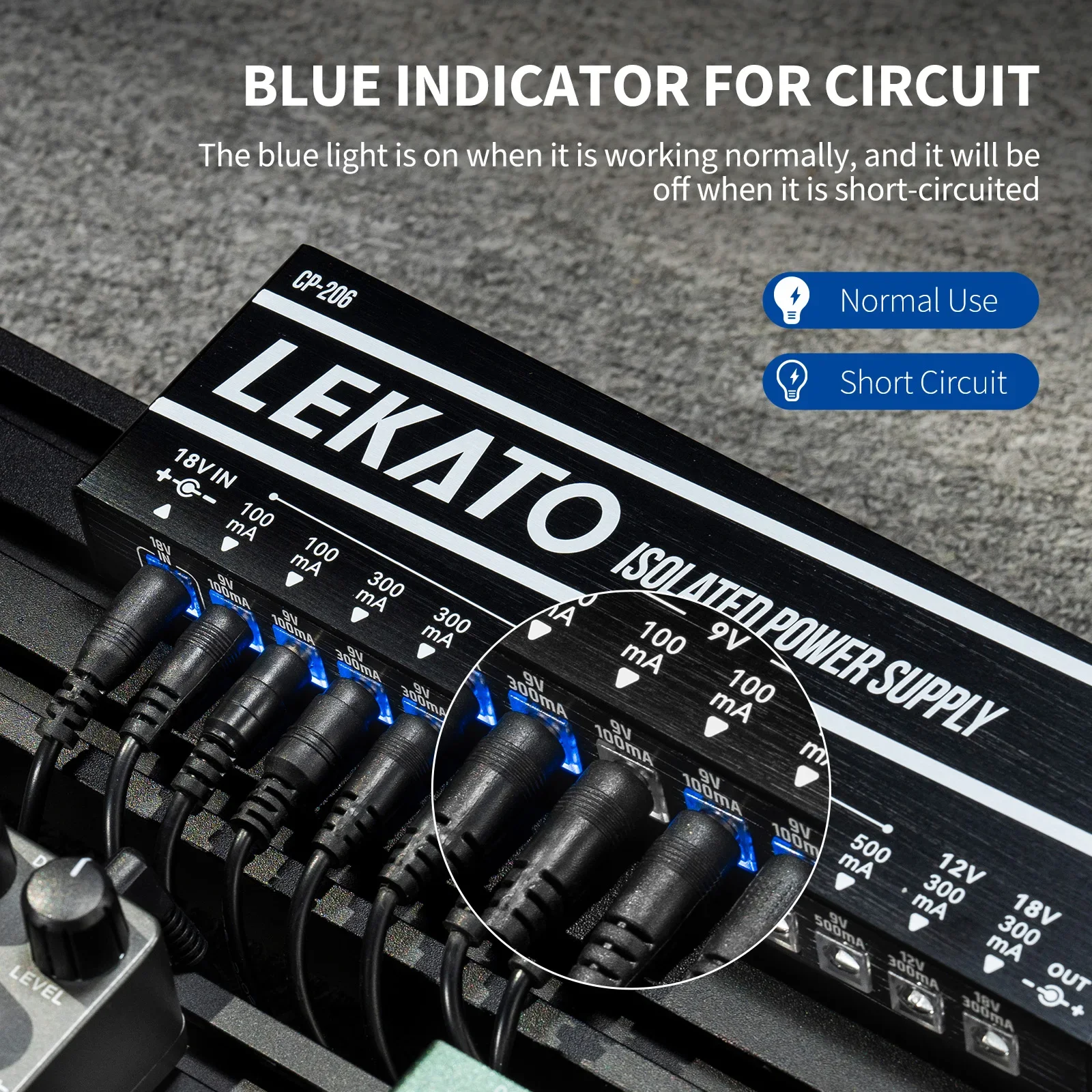 12 Isolated Outputs Road-Ready Lekato Cp-206 Power W/ Short Circuit Protection - Stable 9V/12V/18V for Stage & Studio Pedals
12 Isolated Outputs Road-Ready Lekato Cp-206 Power W/ Short Circuit Protection - Stable 9V/12V/18V for Stage & Studio Pedals