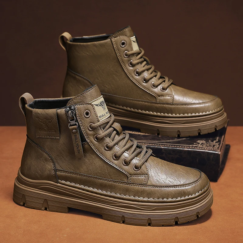 Men's Fashion Short Boots, Anti-Slip Durable, Essential Streetwear, All Seasons
Men's Fashion Short Boots, Anti-Slip Durable, Essential Streetwear, All Seasons