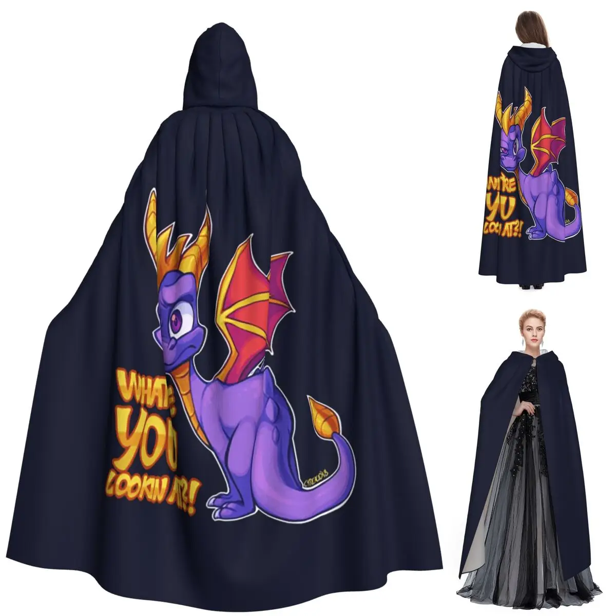 Spyro Pattern Long Hooded Cloak Witch Medieval Costume Cosplay Cape HalloweenCoat Adult Unisex
Spyro Pattern Long Hooded Cloak Witch Medieval Costume Cosplay Cape HalloweenCoat Adult Unisex
