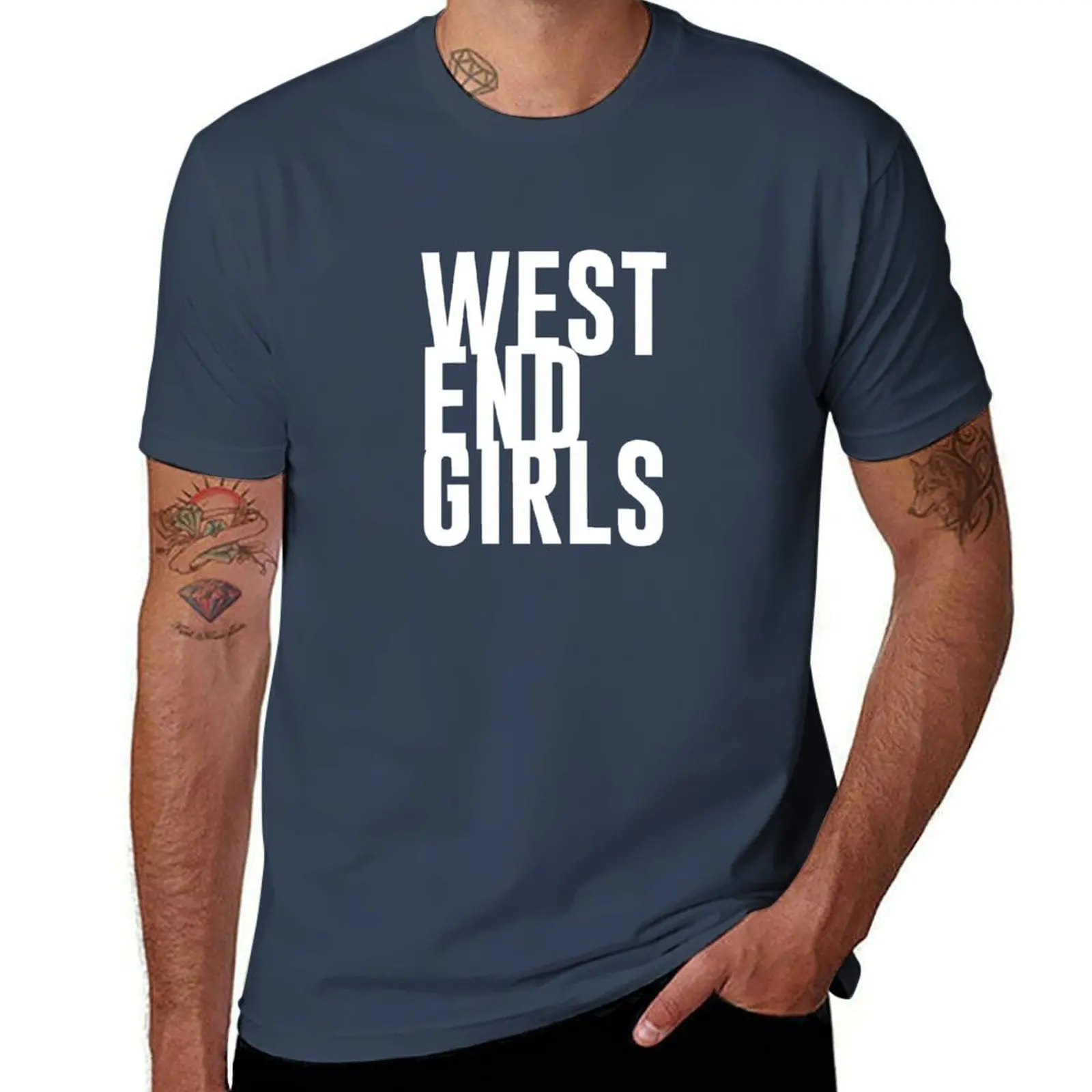 west end girls white T-Shirt Stylish Graphic Short Sleeve Top
west end girls white T-Shirt Stylish Graphic Short Sleeve Top