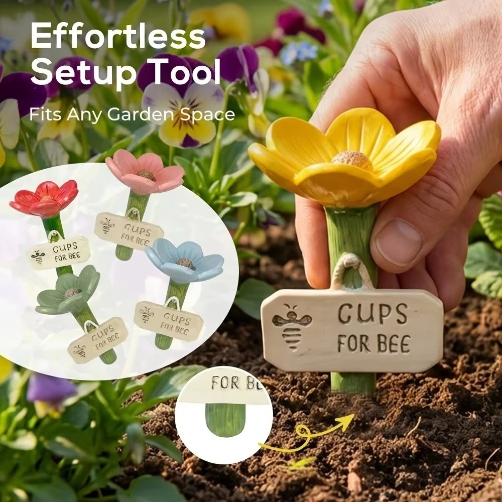 Flower-Shaped Insect Drinkers Luxury Elegant Bee Butterfly Feeder Weather-Resistant Insect Drinking Feeding Cups
Flower-Shaped Insect Drinkers Luxury Elegant Bee Butterfly Feeder Weather-Resistant Insect Drinking Feeding Cups