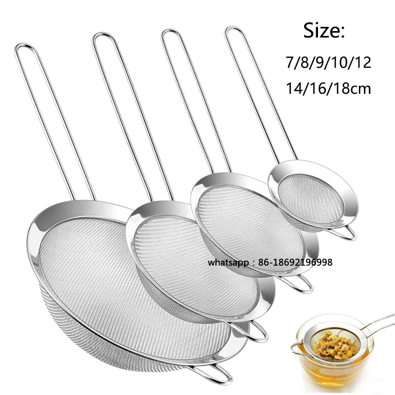 1/3/4Pcs/Set Stainless Steel Wire Fine Mesh Oil Strainer Flour Colander Sieve Sifter Pastry Baking Tools Kitchen Accessories
1/3/4Pcs/Set Stainless Steel Wire Fine Mesh Oil Strainer Flour Colander Sieve Sifter Pastry Baking Tools Kitchen Accessories