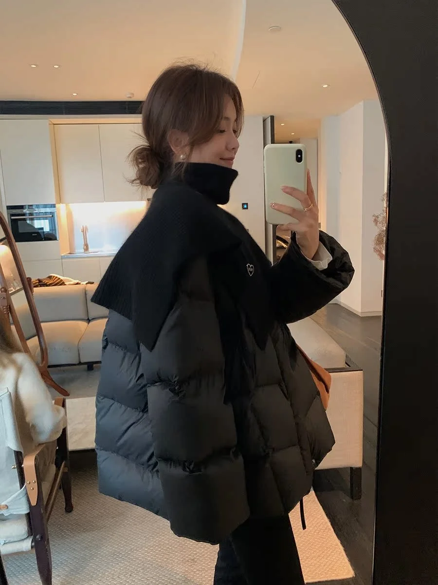 Женское утепленное зимнее пальто MUKOK White Du Down Puffer Jacket с длинными рукавами, черное, приталенное, теплое, с эффектом утяжки, утолщенное
Женское утепленное зимнее пальто MUKOK White Du Down Puffer Jacket с длинными рукавами, черное, приталенное, теплое, с эффектом утяжки, утолщенное