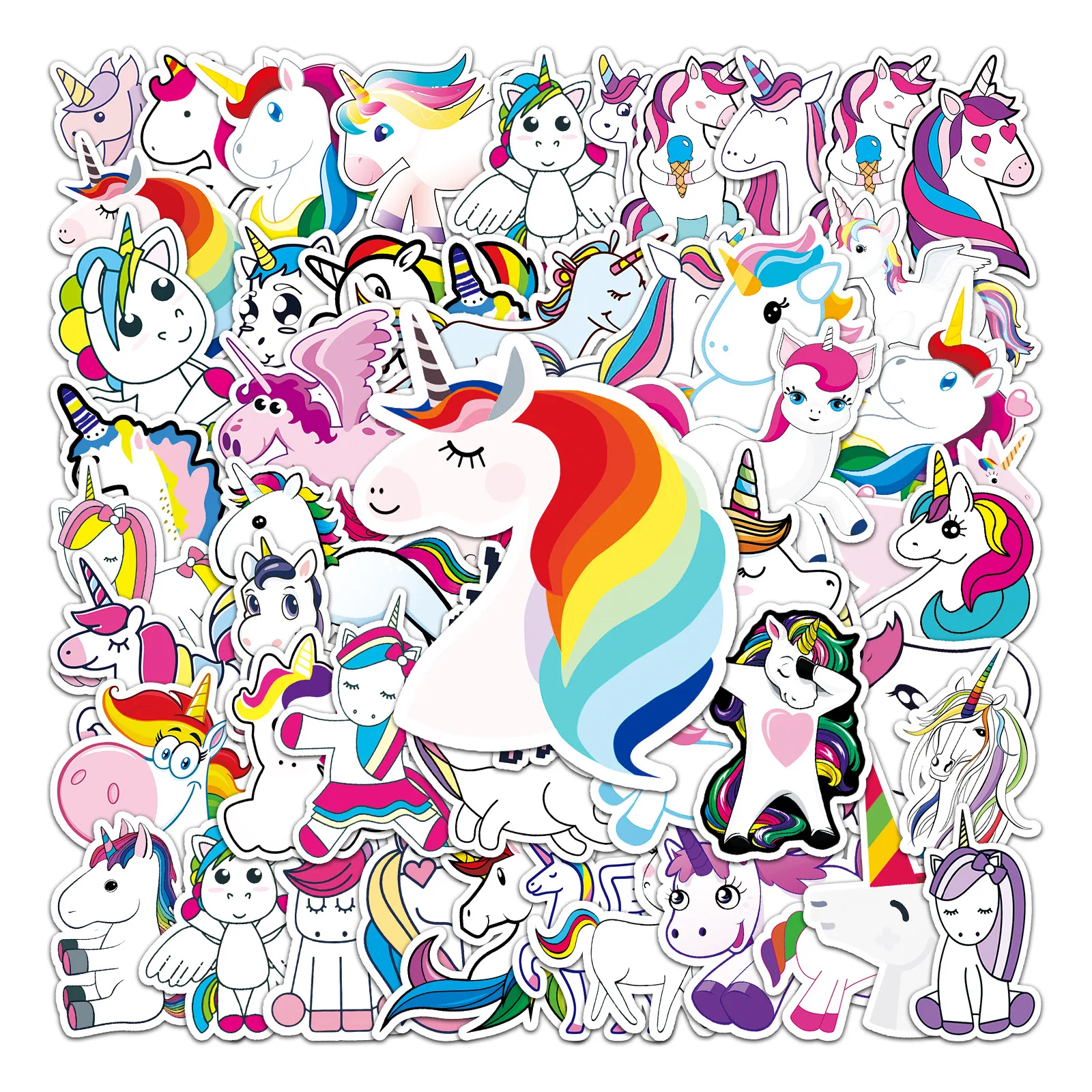 50Pcs Cartoon Cute Rainbow Horse Unicorn DIY Waterproof Sticker Decoration Laptop Luggage HelmetPhone Car Bike
50Pcs Cartoon Cute Rainbow Horse Unicorn DIY Waterproof Sticker Decoration Laptop Luggage HelmetPhone Car Bike