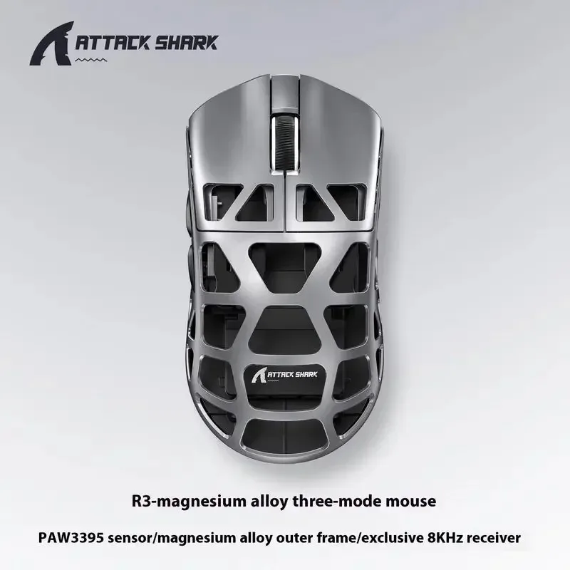 Игровая мышь Attack Shark R3, 8K, трехрежимная, из магниевого сплава PAW3395, 2,4 г, легкая, 26000 точек на дюйм, Bluetooth, конкурентоспособная мышь
Игровая мышь Attack Shark R3, 8K, трехрежимная, из магниевого сплава PAW3395, 2,4 г, легкая, 26000 точек на дюйм, Bluetooth, конкурентоспособная мышь