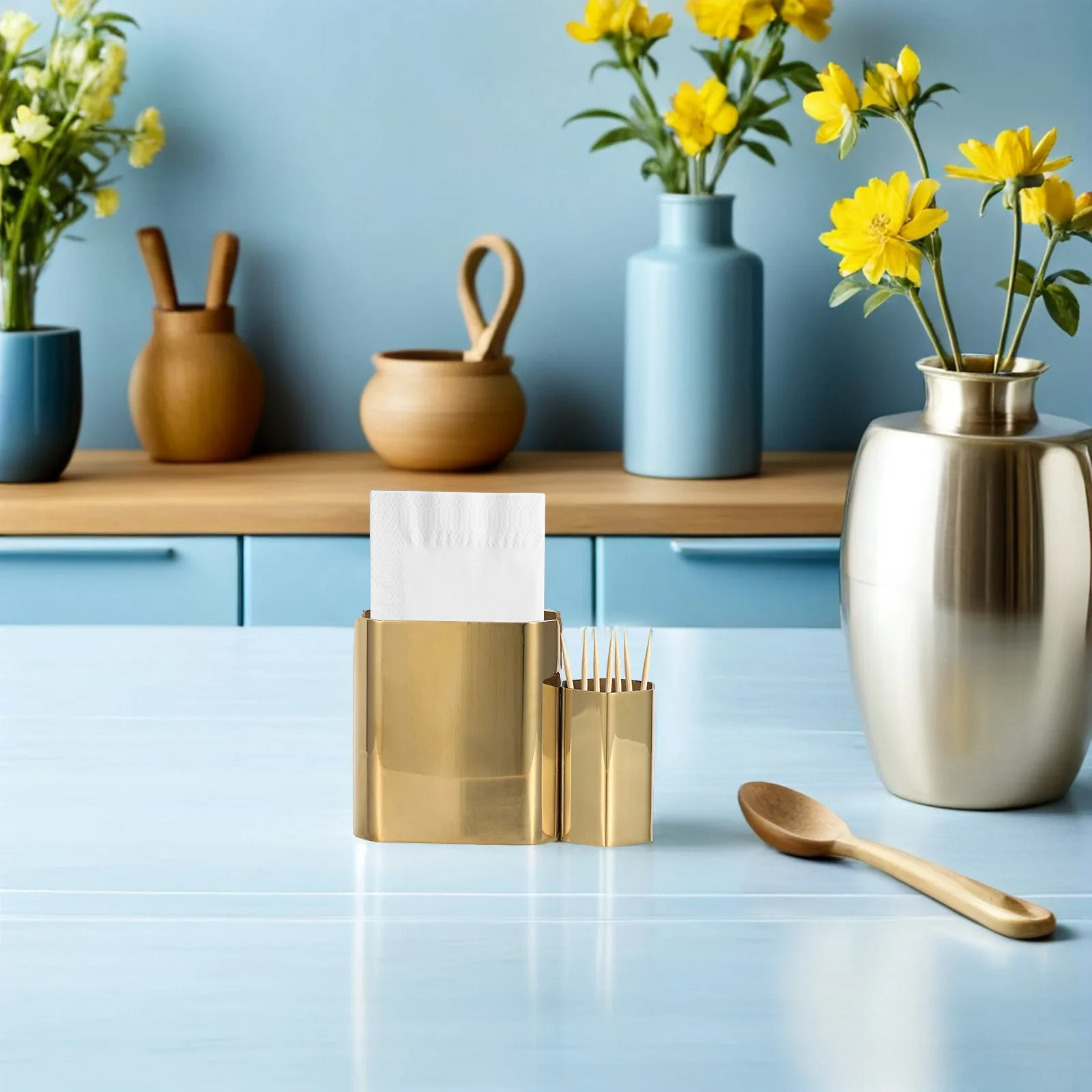 Stainless Steel Upright Napkin Holder Modern Metal Tissue Holder Dispenser Toothpick Storage Box Organizer Tabletop Kitchen
Stainless Steel Upright Napkin Holder Modern Metal Tissue Holder Dispenser Toothpick Storage Box Organizer Tabletop Kitchen
