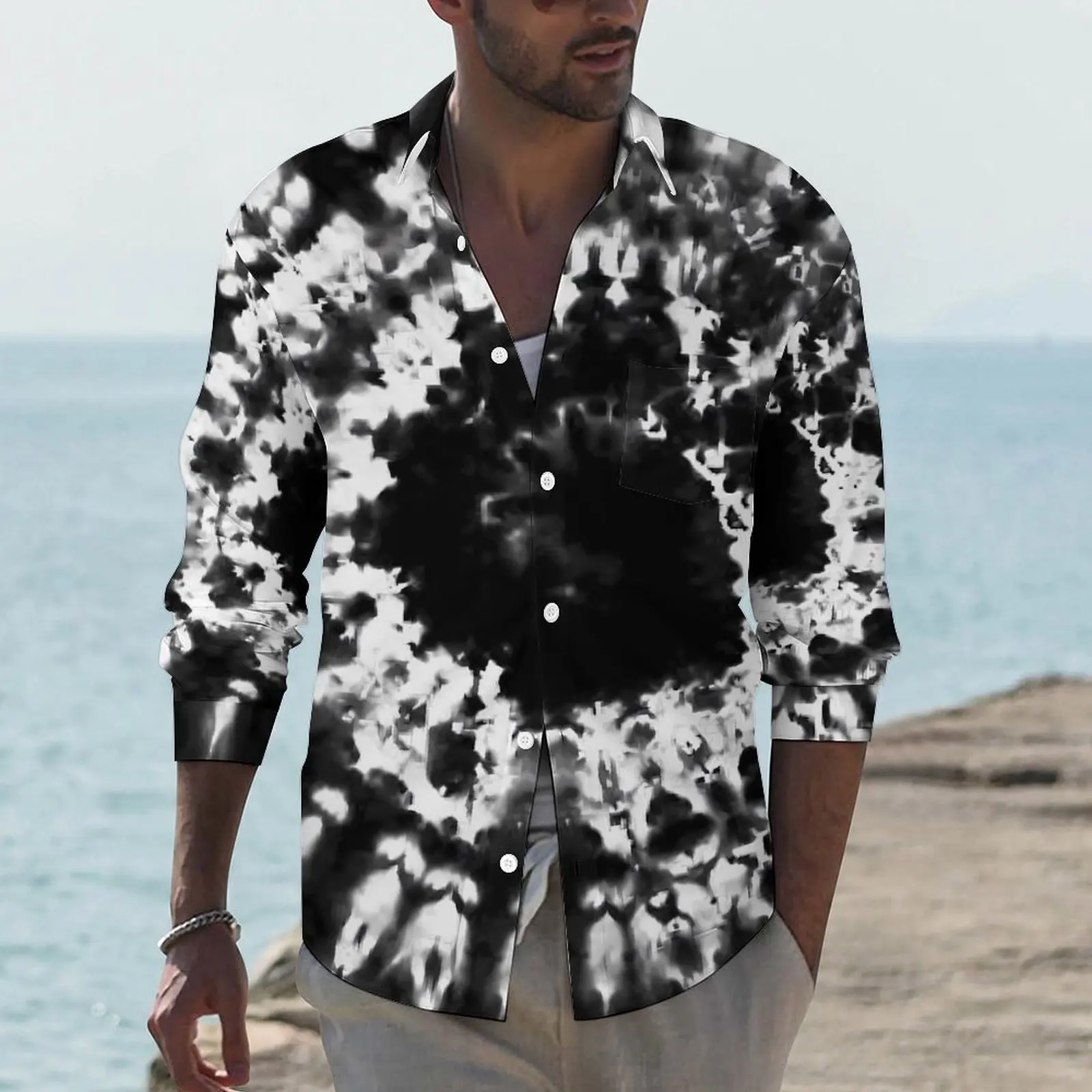 Black Tie Dye Print Casual Shirts Male White Spiral Shirt Long Sleeve Trending Y2K Blouses Autumn Printed Clothing Plus Size
Black Tie Dye Print Casual Shirts Male White Spiral Shirt Long Sleeve Trending Y2K Blouses Autumn Printed Clothing Plus Size