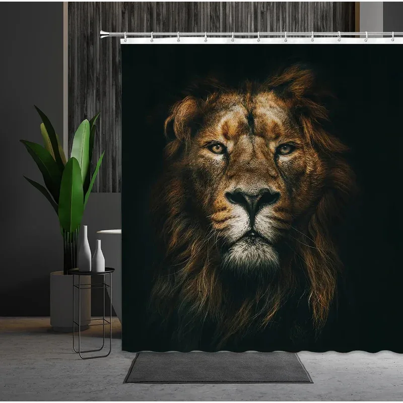 JNH23Lion Леопардовая занавеска для душа с принтом диких лесных животных, моющаяся ткань, аксессуары для домашнего декора, экран для ванны, ванная комната 5Mn &
JNH23Lion Леопардовая занавеска для душа с принтом диких лесных животных, моющаяся ткань, аксессуары для домашнего декора, экран для ванны, ванная комната 5Mn &