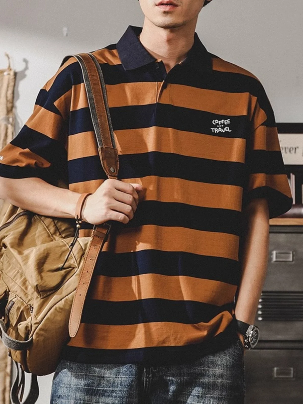 Extra Large American Sle Heavyweight Double Tead Pure Cotton ort Sve Men's Loose Summer Striped Color Blo irt
Extra Large American Sle Heavyweight Double Tead Pure Cotton ort Sve Men's Loose Summer Striped Color Blo irt