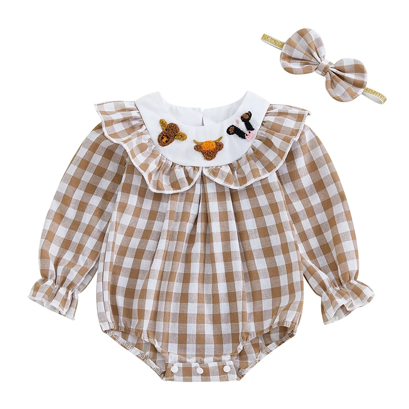 0-18M Newborn Baby Girl Outfits Smocked Long Sleeve Bubble Romper Plaid Bodysuit Jumpsuit Headband Infant Clothes Set
0-18M Newborn Baby Girl Outfits Smocked Long Sleeve Bubble Romper Plaid Bodysuit Jumpsuit Headband Infant Clothes Set