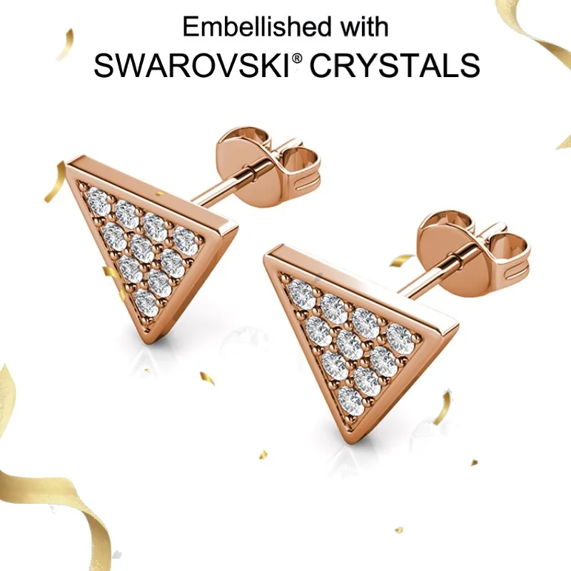 Daisini 925 Sterling Silver Triangle Ear Piercing Jewelry for Women with Swarovski Crystals Premium Small Geometric Design
Daisini 925 Sterling Silver Triangle Ear Piercing Jewelry for Women with Swarovski Crystals Premium Small Geometric Design