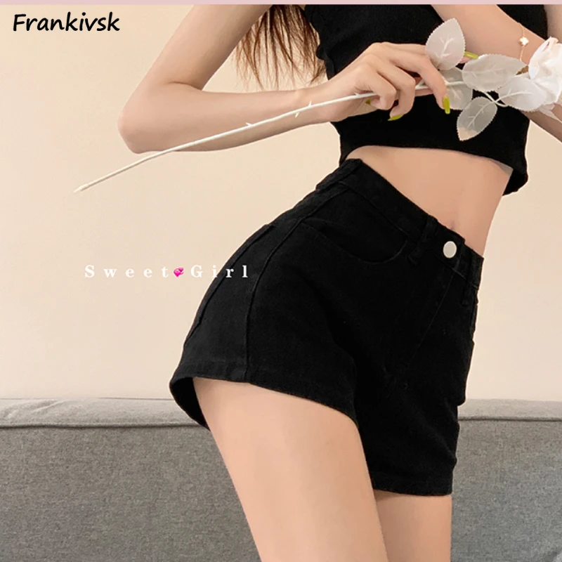 Shorts Women Simple Denim Summer Chic Hotsweet Elastic High Waist Streetwear Vintage Korean Style Spicy All-match Daily Slim New
Shorts Women Simple Denim Summer Chic Hotsweet Elastic High Waist Streetwear Vintage Korean Style Spicy All-match Daily Slim New