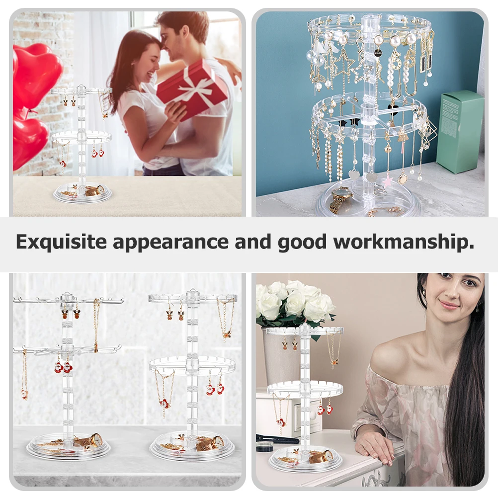Rotating Jewelry Holder Desktop Earring Necklace Rack Storage Material Elegant Earring Stand Organizer Earrings Display Rack
Rotating Jewelry Holder Desktop Earring Necklace Rack Storage Material Elegant Earring Stand Organizer Earrings Display Rack