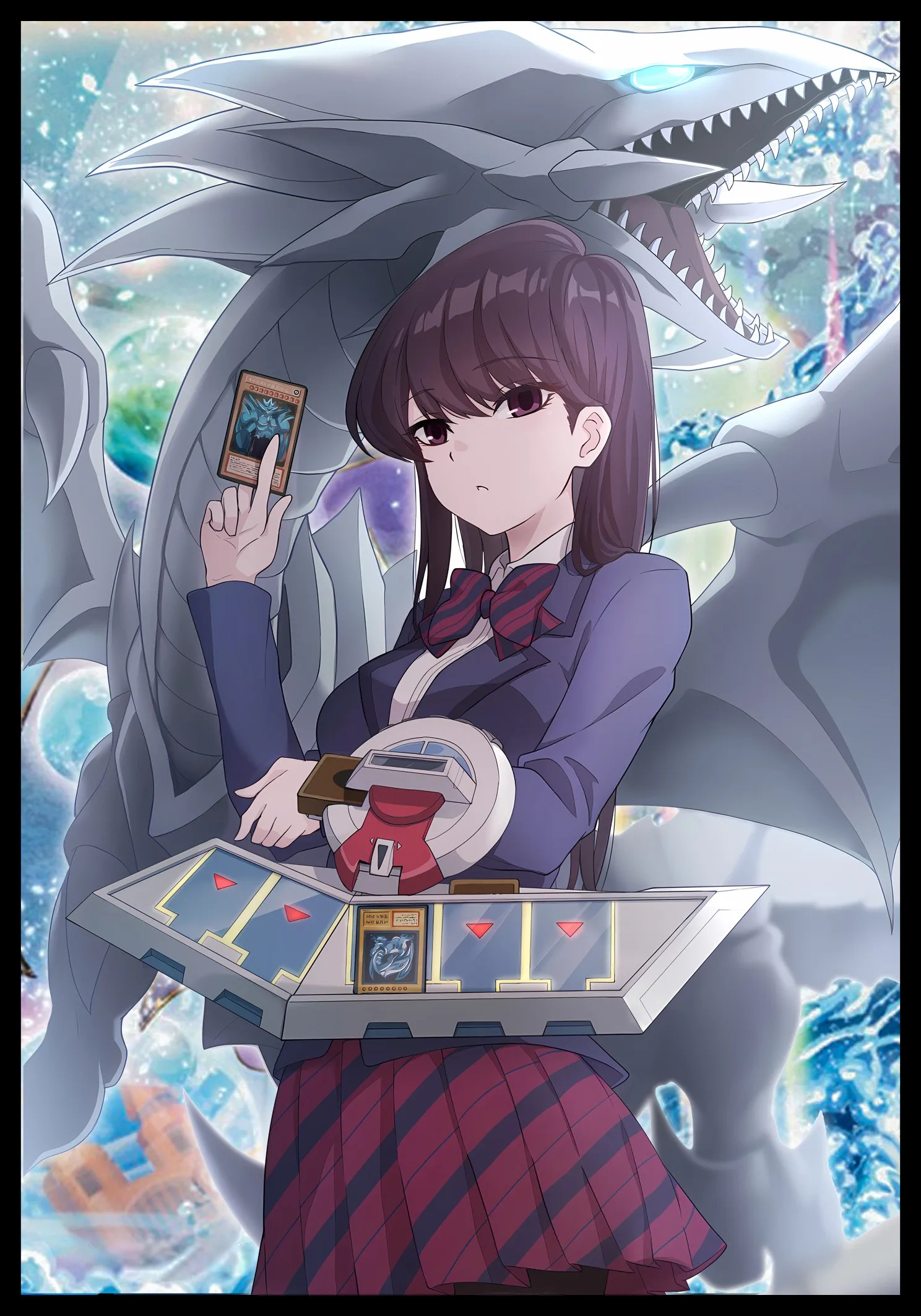 50PCS Yugioh Blue-Eyes White Dragon Komi Shōko Card Sleeves Yu-Gi-Oh! TCG OCG Trading Cards Holographic Shine Protector Case
50PCS Yugioh Blue-Eyes White Dragon Komi Shōko Card Sleeves Yu-Gi-Oh! TCG OCG Trading Cards Holographic Shine Protector Case