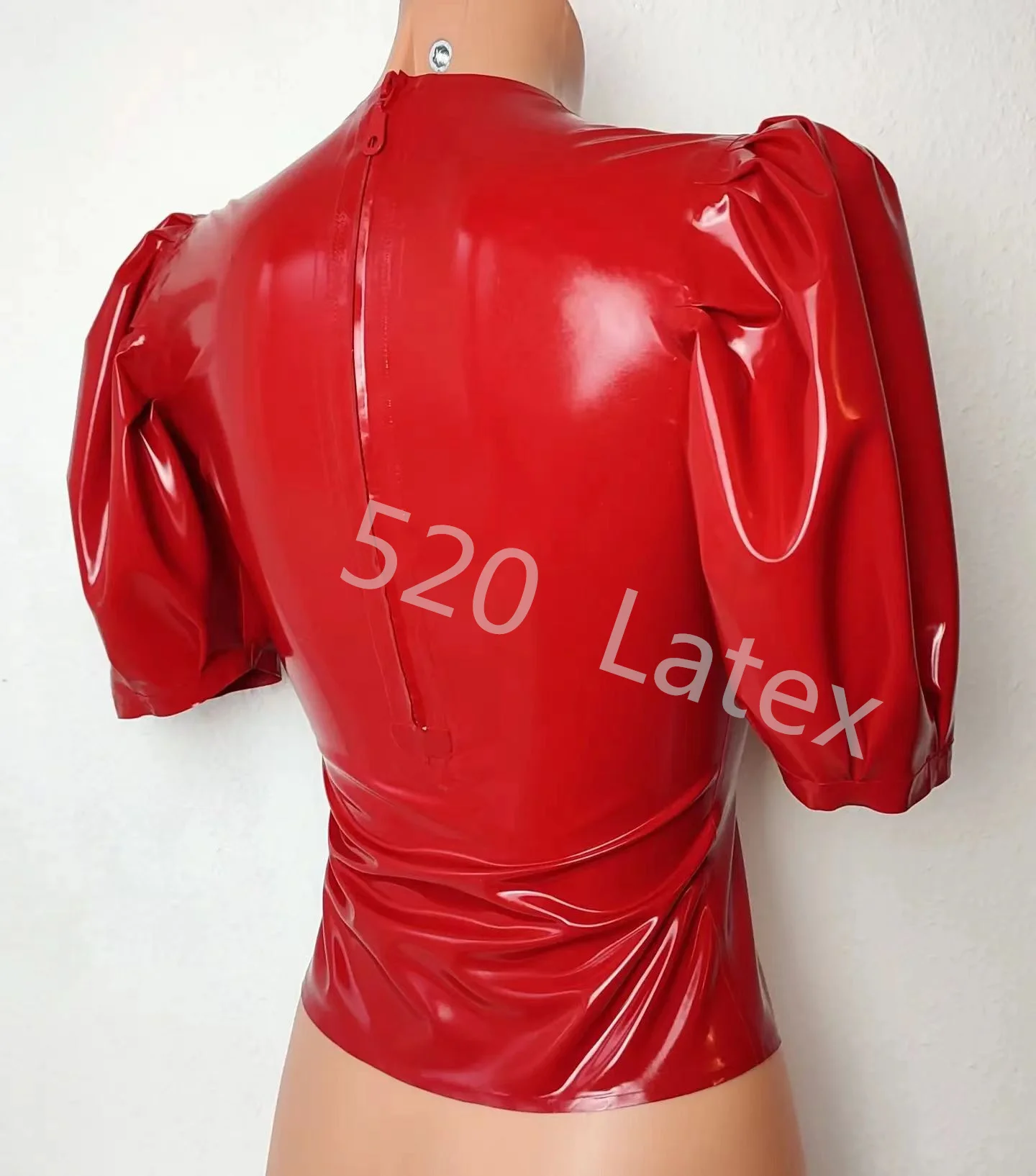 Handmade Sexy Red Latex Woman Top with Ruffles Back Hidden Zipper Puff Sleeves Rubber V-Neck Low Breast Nightgown Top
Handmade Sexy Red Latex Woman Top with Ruffles Back Hidden Zipper Puff Sleeves Rubber V-Neck Low Breast Nightgown Top